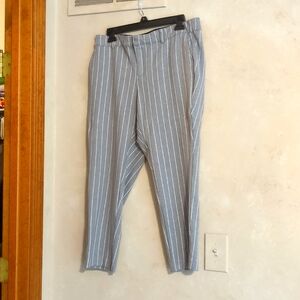 Torrid slacks grey with vertical white stripes size 12R